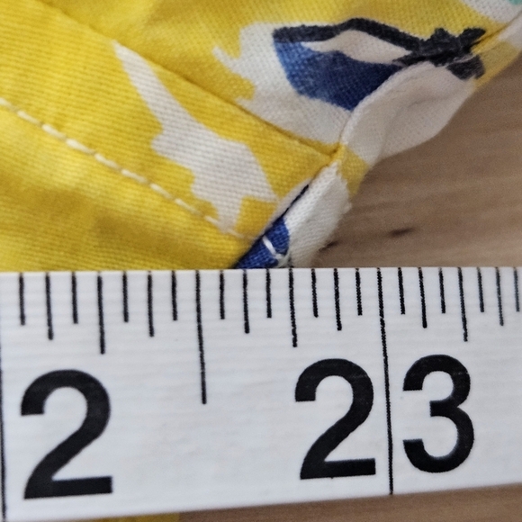 J. Crew Flex Washed Casual Yellow & Blue Button Down Sailboat Shirt Slim Sz LG - Picture 3 of 6